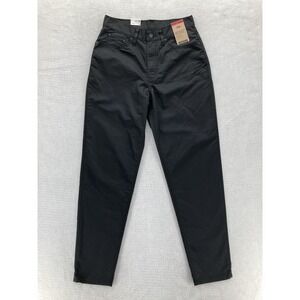 Levis High Waisted Mom Jeans Womens 28 Black Tapered Leg Relaxed Fit Pants